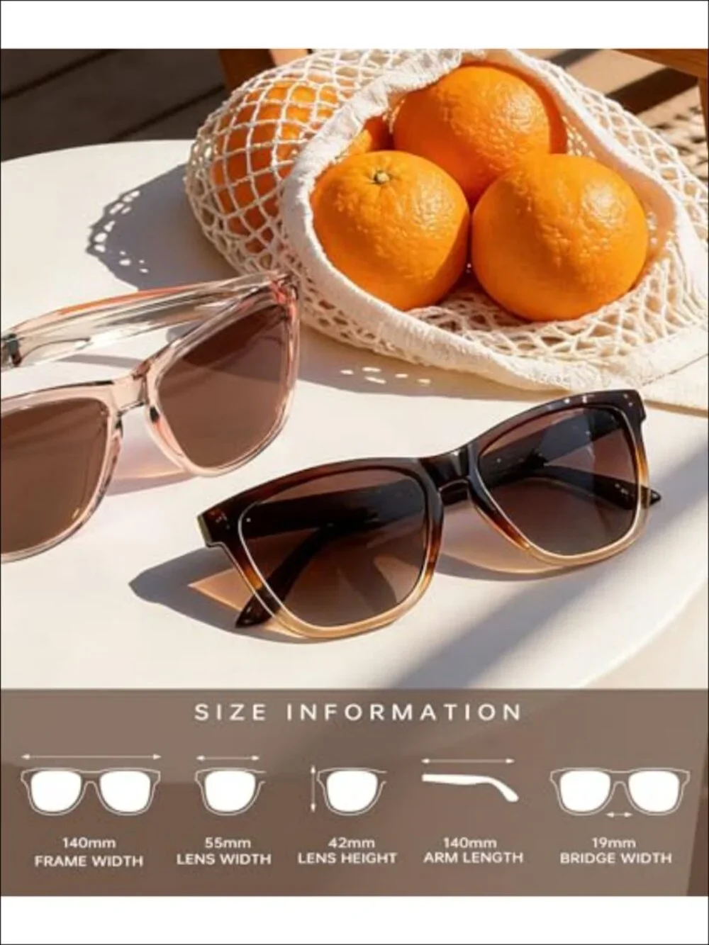 Polarized Sunglasses UV Protection Retro Rectangular Full Frame 3 Pack